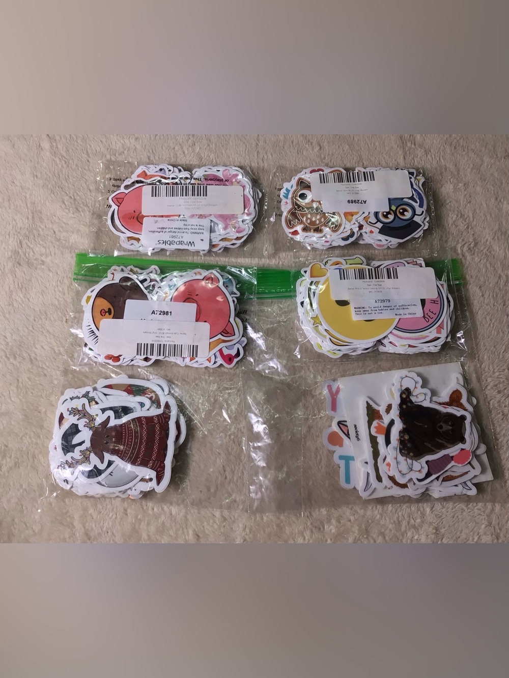 Assorted Cute Animal Stickers - Multicolor
